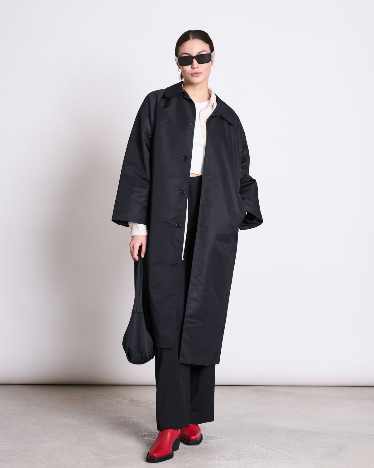 REC. CAR COAT HAZE BLACK jan-n-june 5