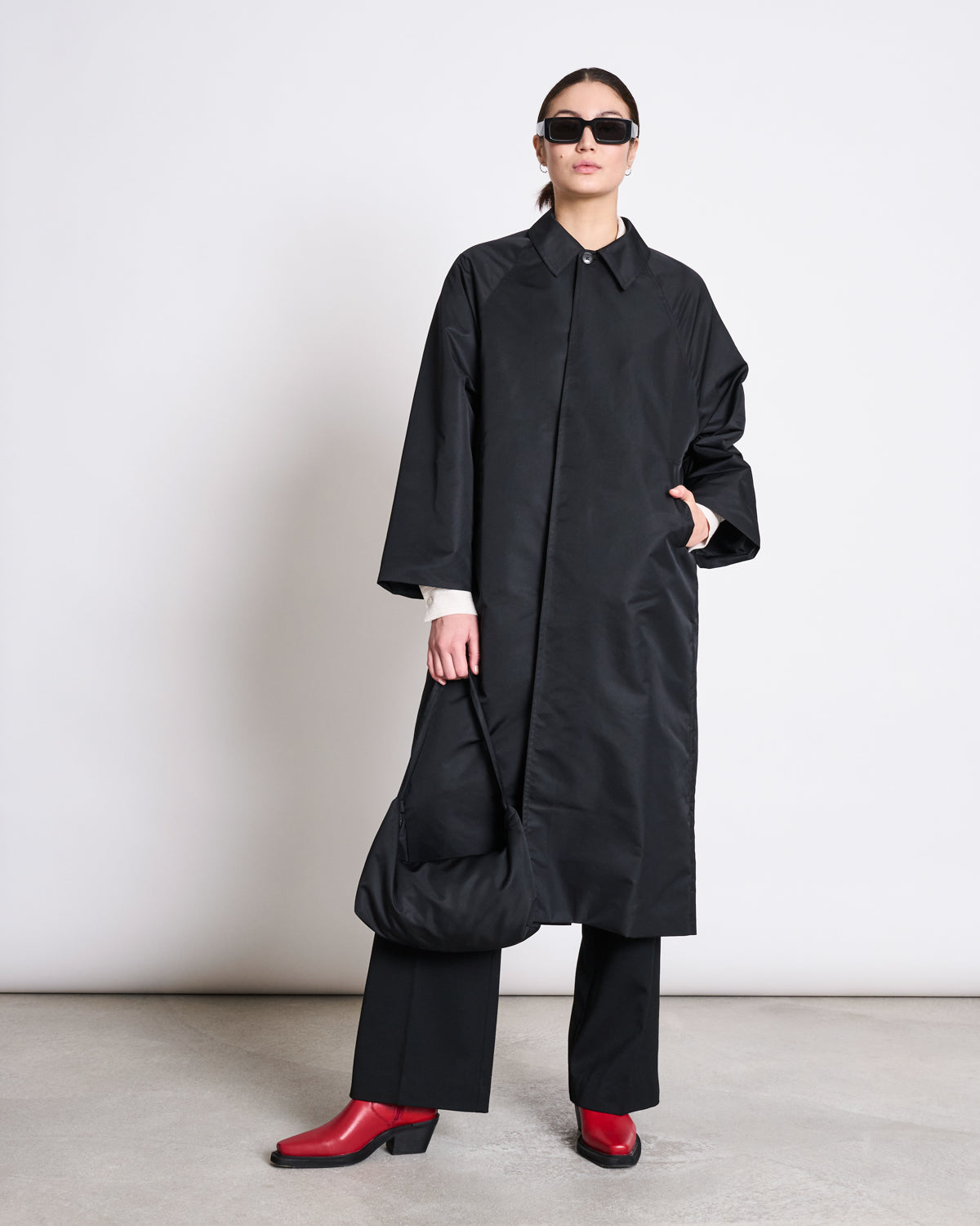REC. CAR COAT HAZE BLACK jan-n-june 3