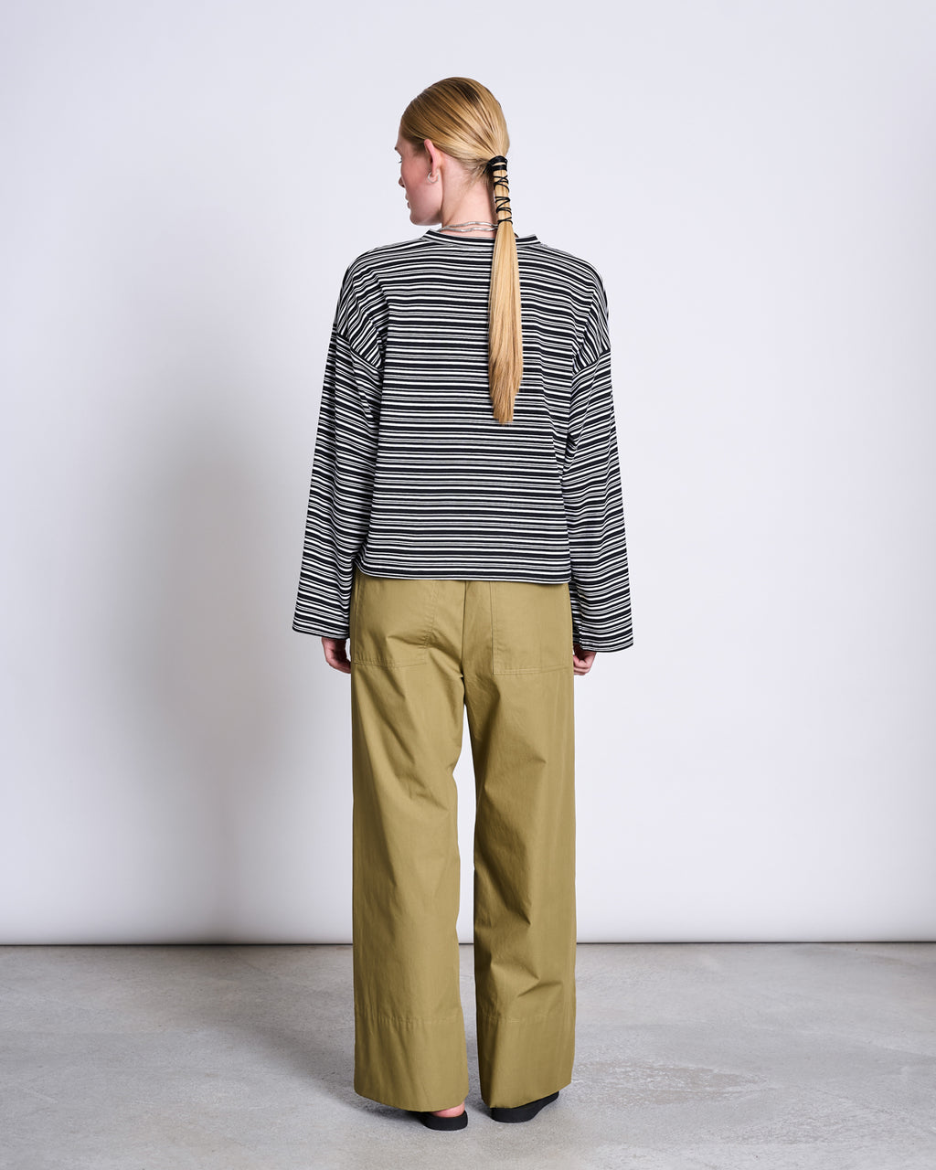 BOXY LONGSLEEVE ANKIRA B/W STRIPED T-shirt jan-n-june 4