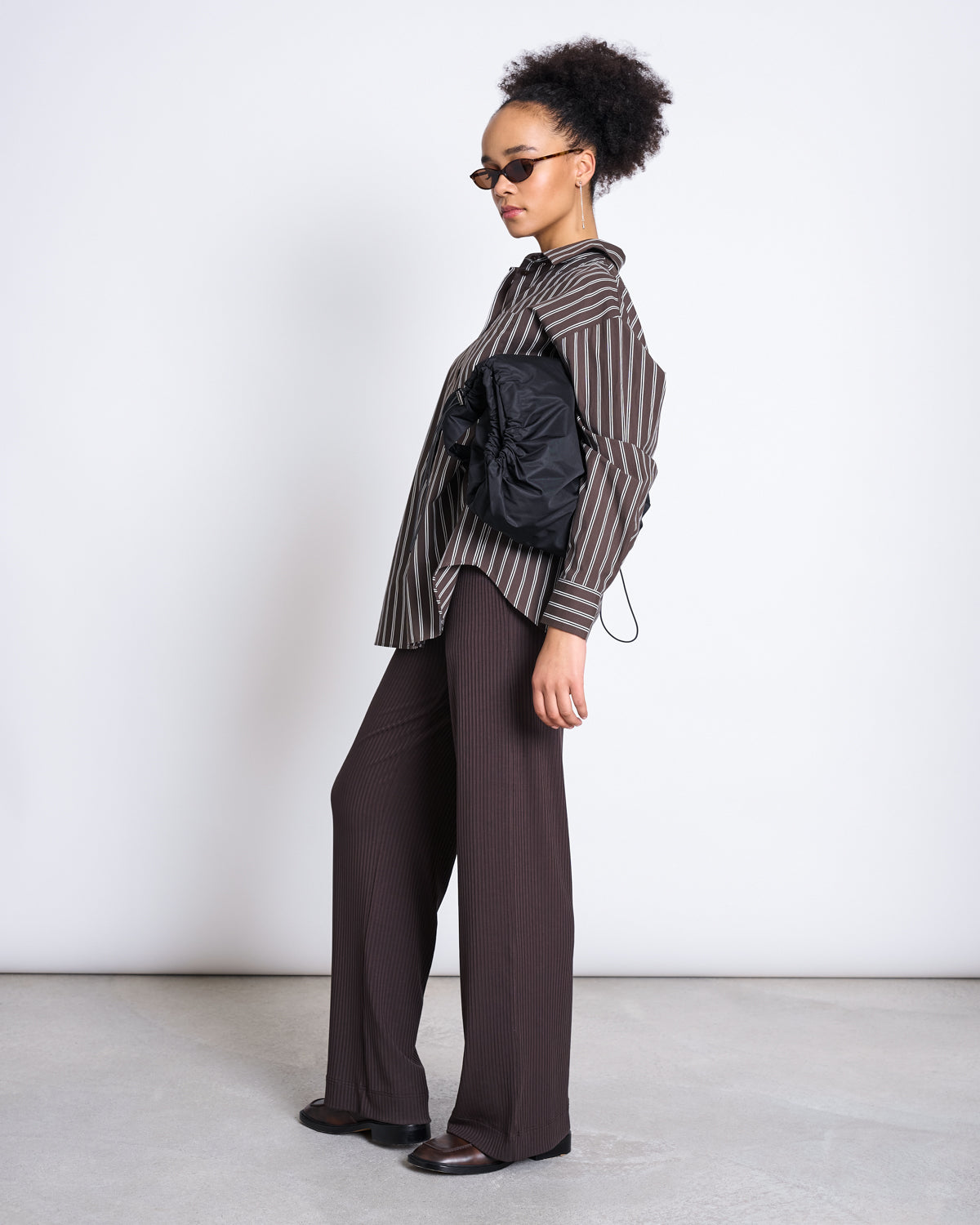 OVERSIZED SHIRT MAMRO MUD STRIPED GOTS Blouse jan-n-june 2