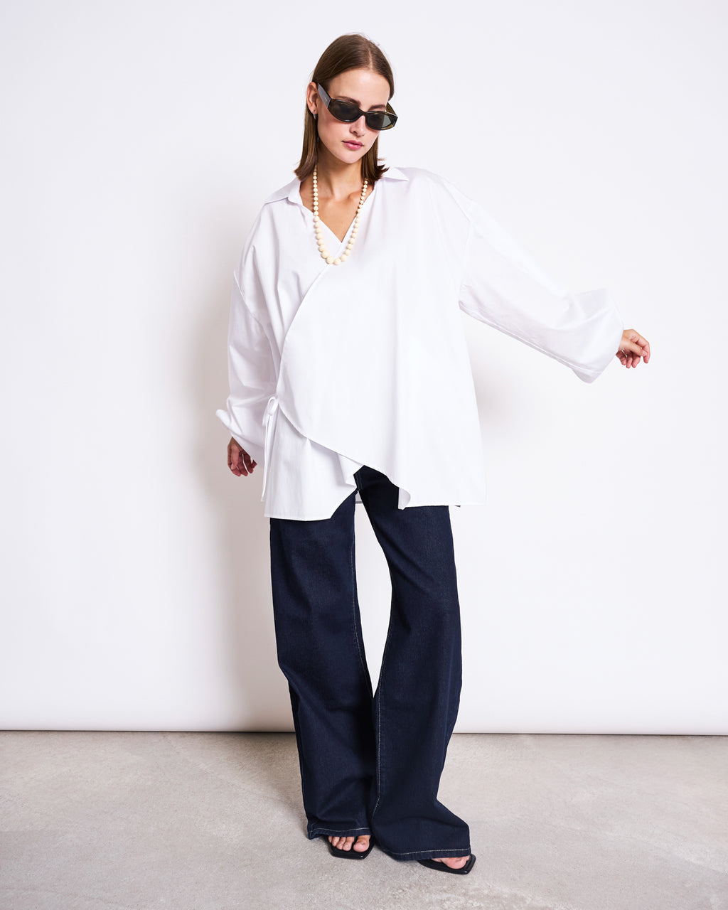 PUFFY WRAP BLOUSE AQUILIA WHITE Blouse jan-n-june 1