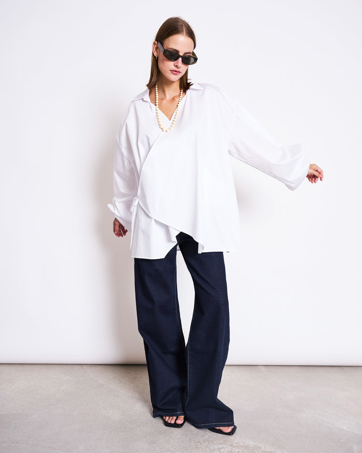 PUFFY WRAP BLOUSE AQUILIA WHITE Blouse jan-n-june 1