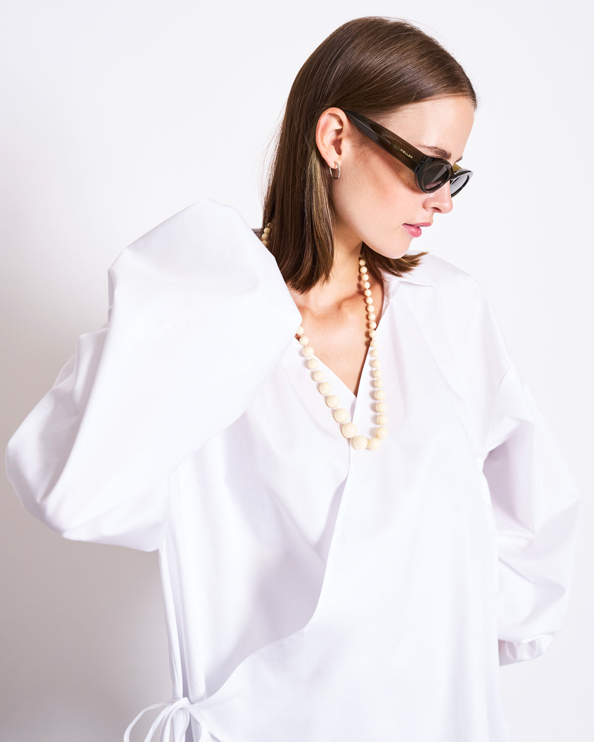 PUFFY WRAP BLOUSE AQUILIA WHITE Blouse jan-n-june 6