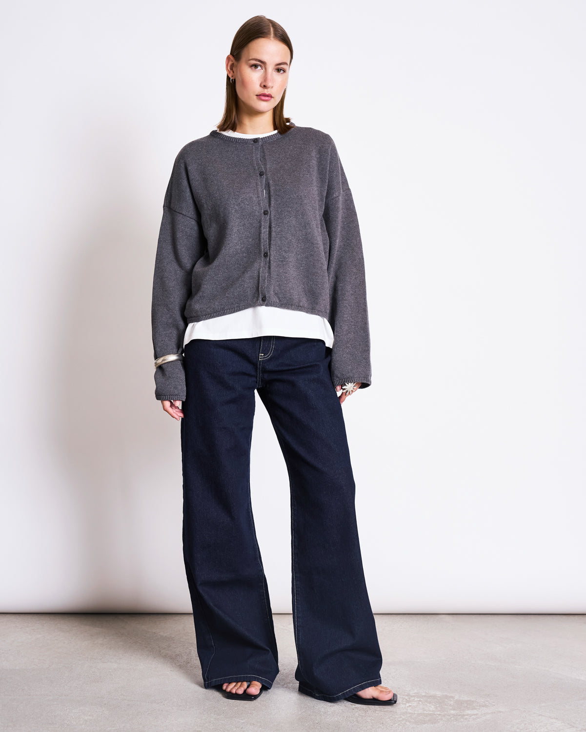 LIGHT CARDIGAN ASAS DARK GREY GOTS T-shirt jan-n-june 1