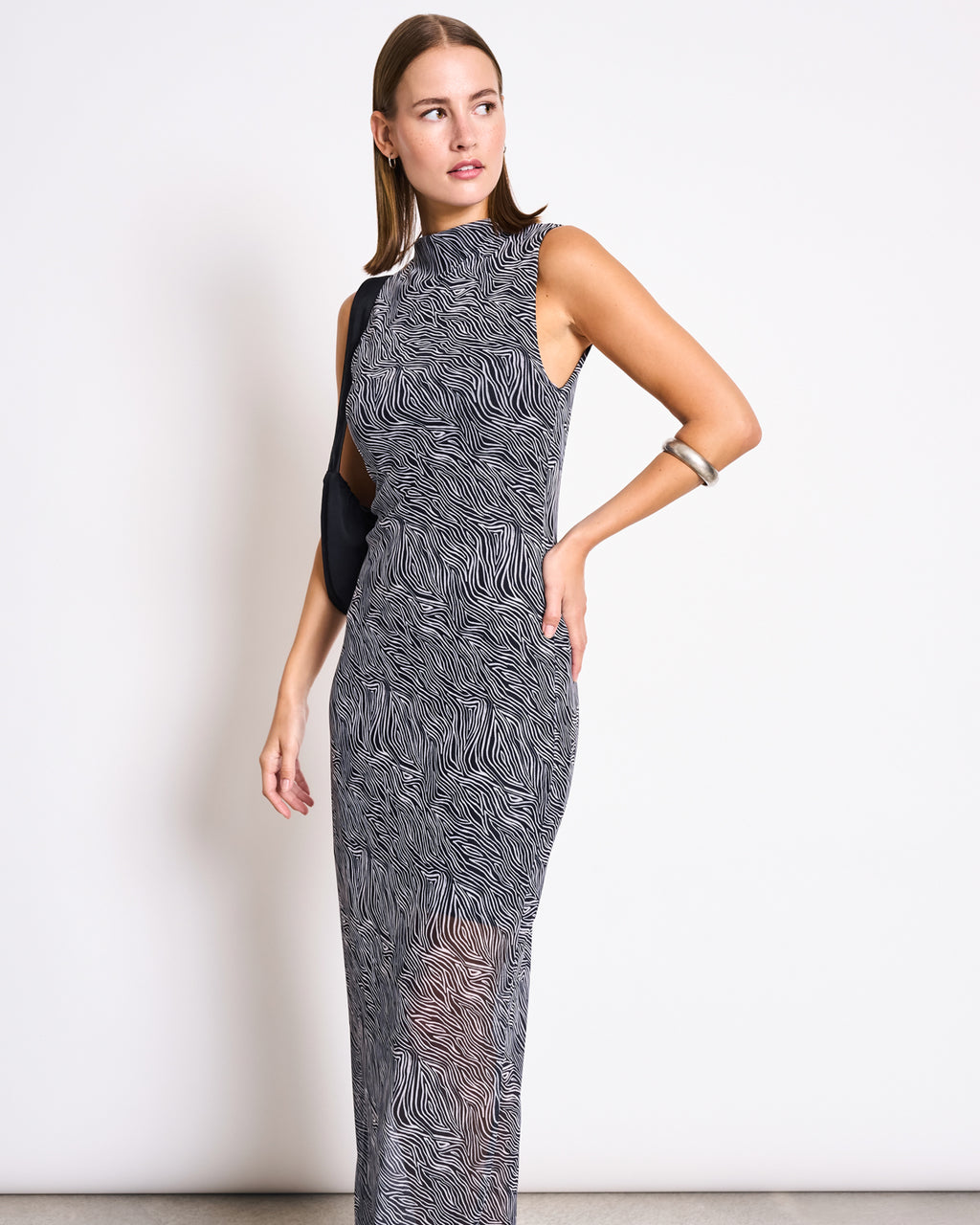 MESH MAXI DRESS CULEX ZEBRA PRINT Dress jan-n-june 2