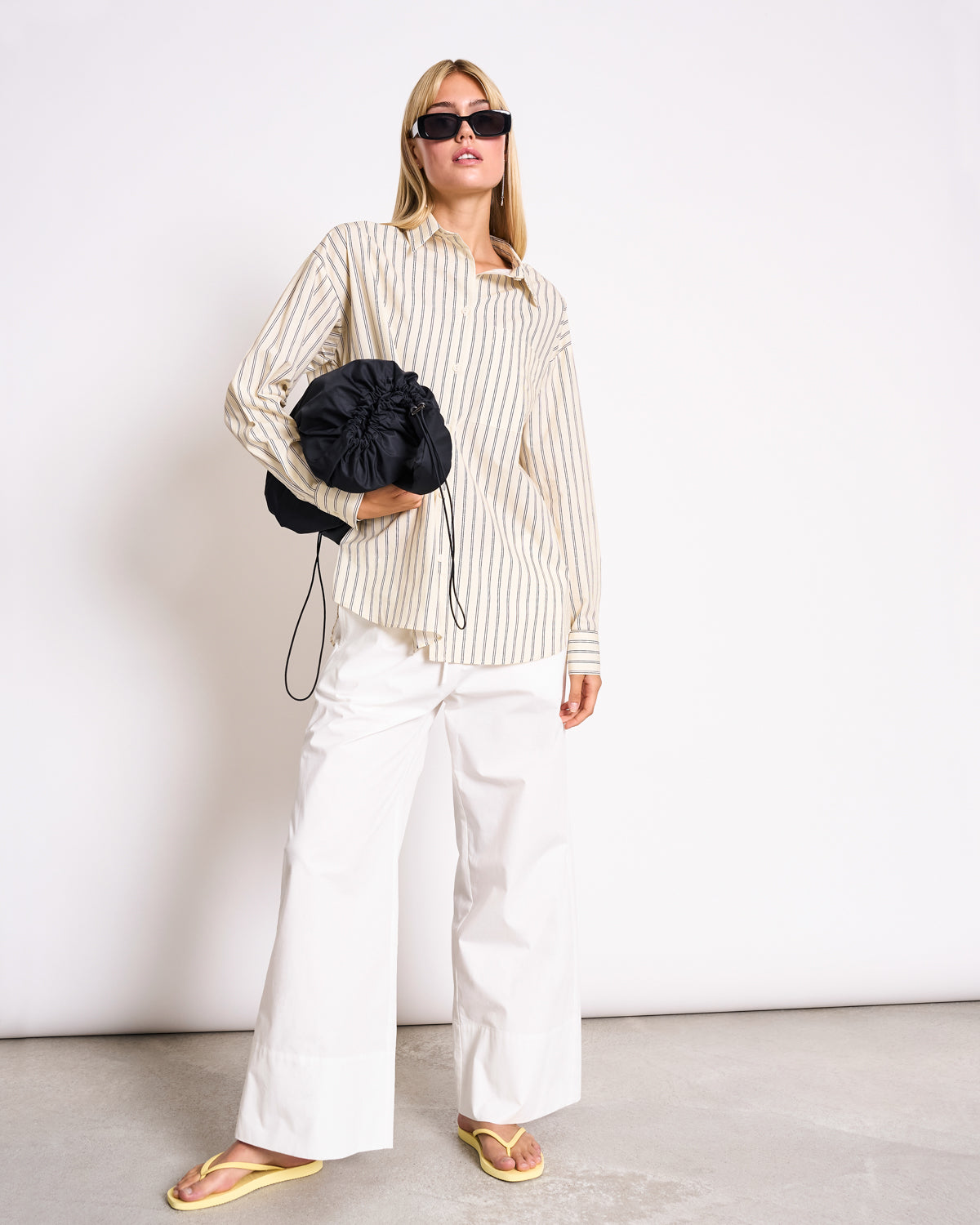OVERSIZED SHIRT MAMRO BUTTERMILK STRIPED Blouse jan-n-june 5