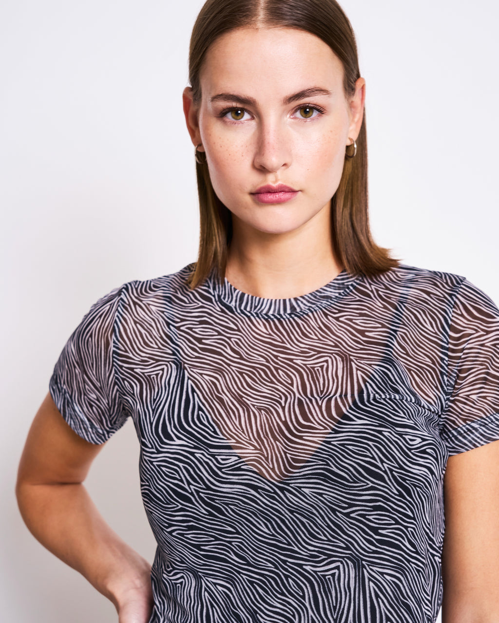 MESH T-SHIRT EVIE ZEBRA PRINT T-shirt jan-n-june 2
