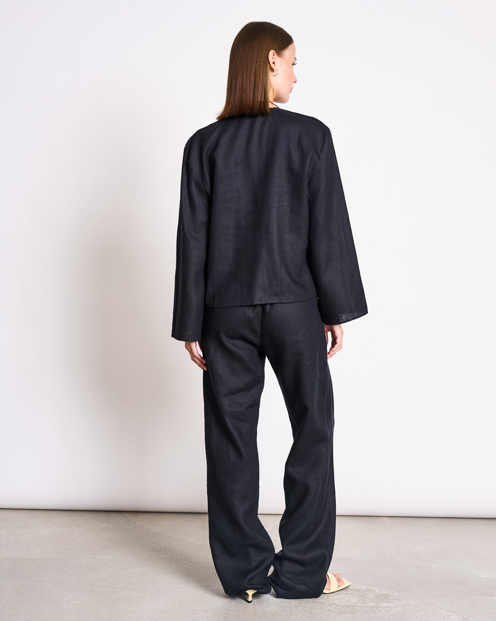 LINEN TIE BLOUSE SKAGEN BLACK Blouse jan-n-june 3