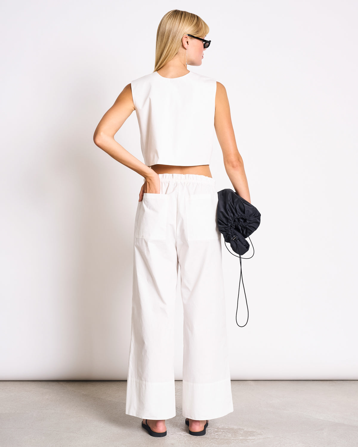 COTTON TIE TOP STROGET WHITE T-shirt jan-n-june 5