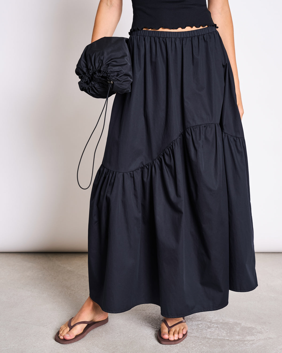 TIERED MAXI SKIRT ALCA BLACK Skirt jan-n-june 3