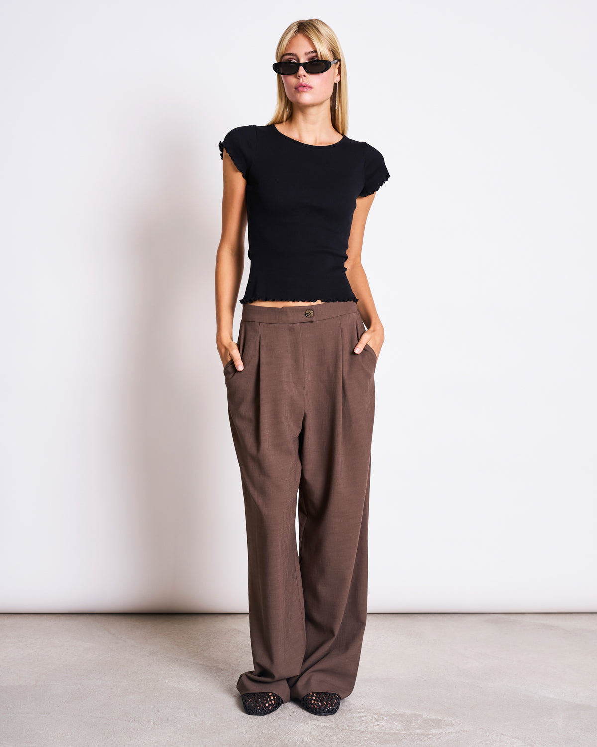 MINIRIB T-SHIRT REN BLACK GOTS T-shirt jan-n-june 3