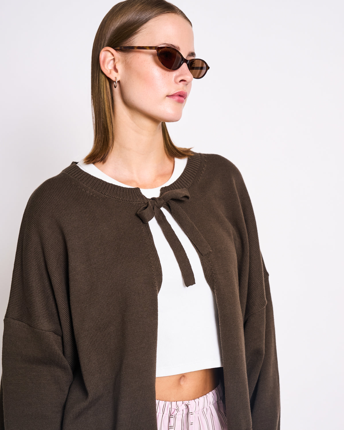 LOOSE TIE CARDIGAN ZEA MUD GOTS Cardigan jan-n-june 3