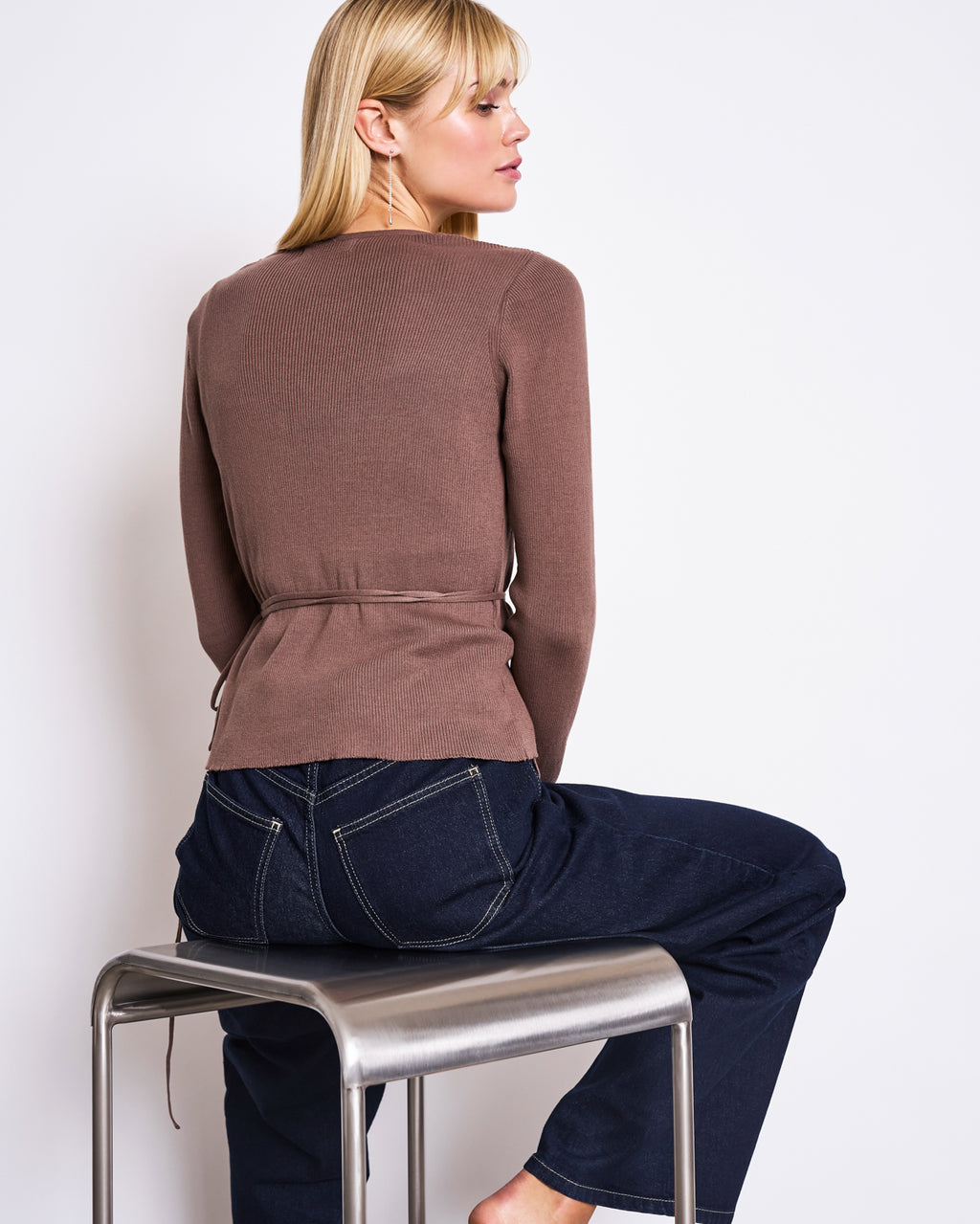 KNIT WRAP CARDIGAN ZARI CLAY GOTS Cardigan jan-n-june 3