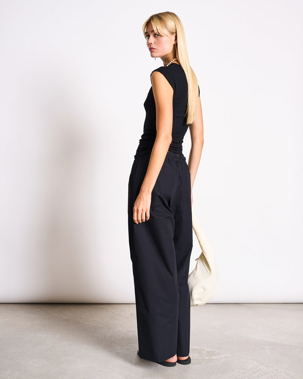 DRAWSTRING WIDE PANTS KIVA BLACK Pants jan-n-june 6