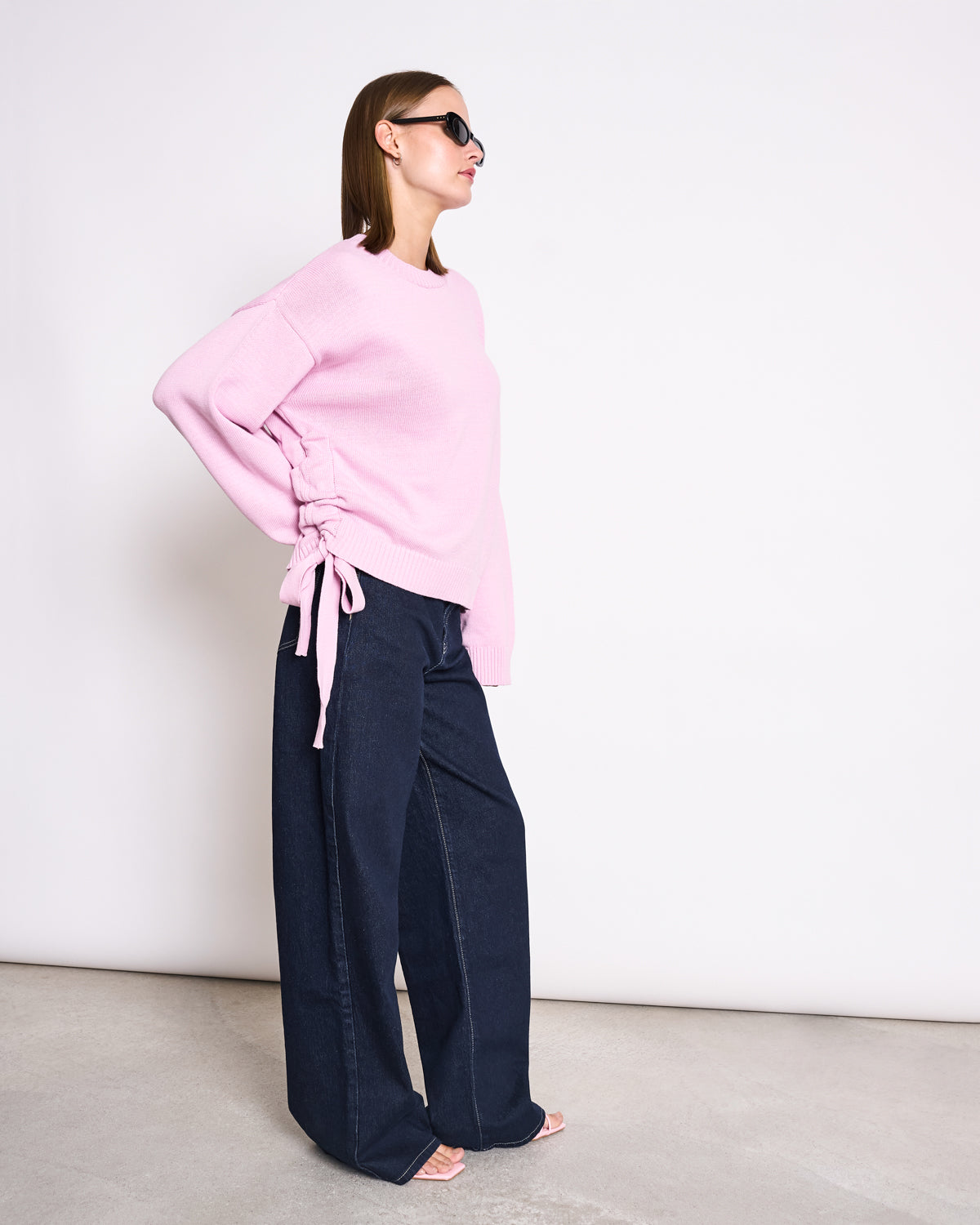 TIE SWEATER CAPER LIGHT ORCHID GOTS Jumper jan-n-june 3