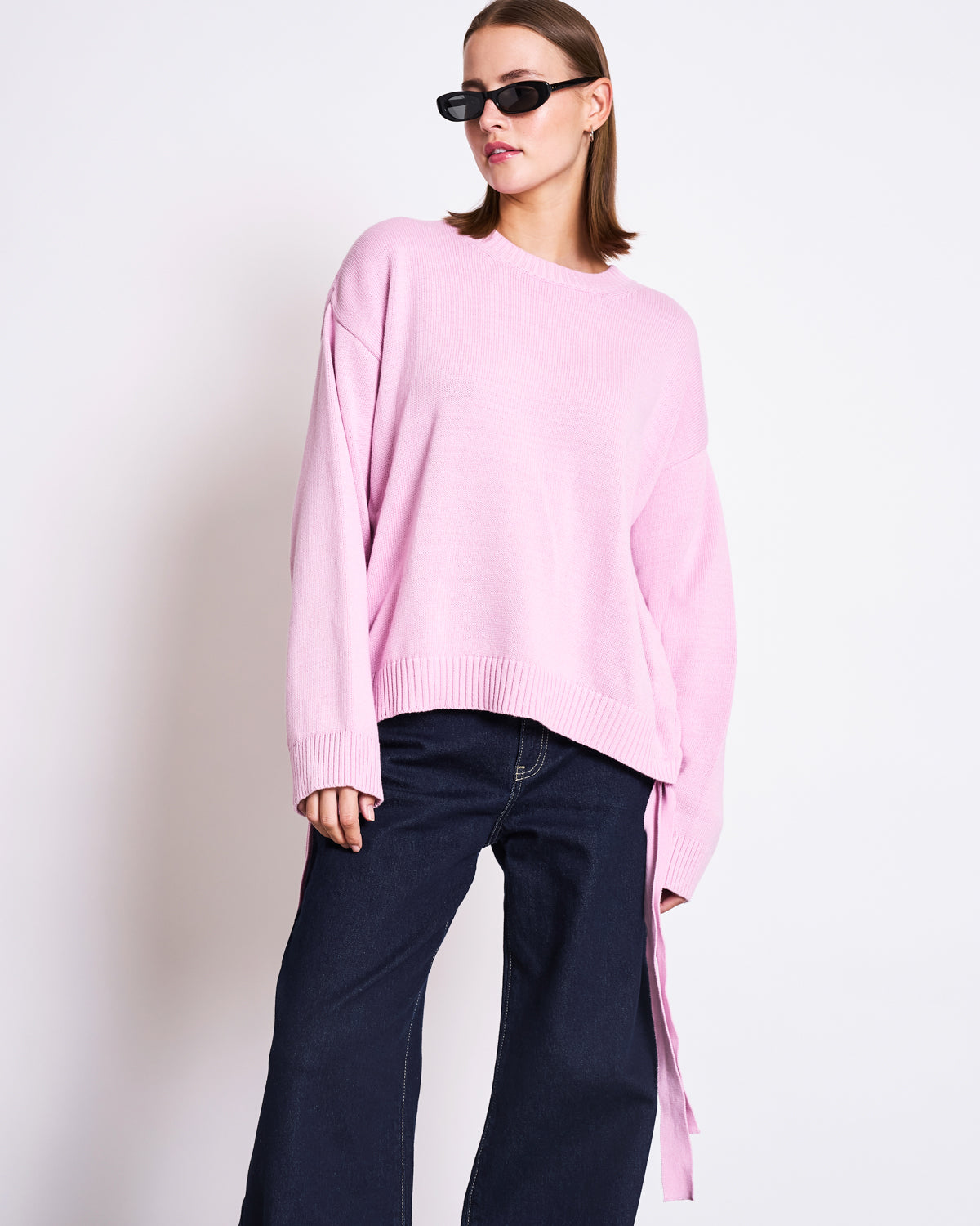 TIE SWEATER CAPER LIGHT ORCHID GOTS Jumper jan-n-june 6