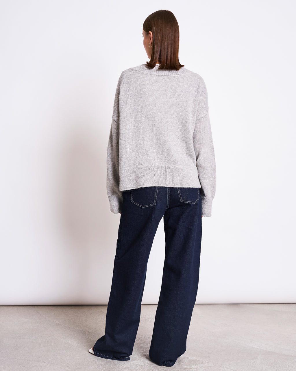 REC. MOHAIR V-NECK JUMPER YICA LIGHT GREY Jumper jan-n-june 5