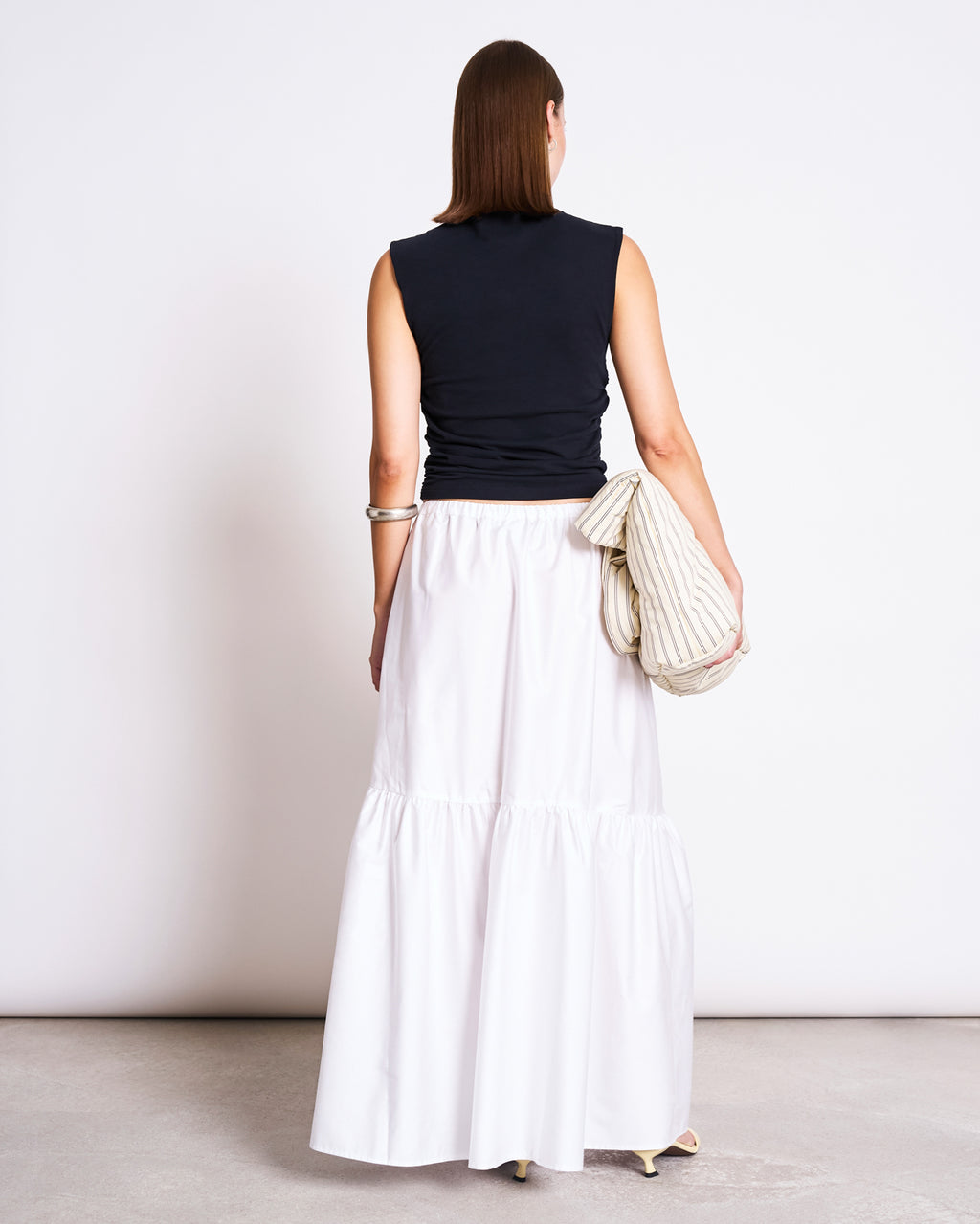 TIERED MAXI SKIRT ALCA WHITE Skirt jan-n-june 2