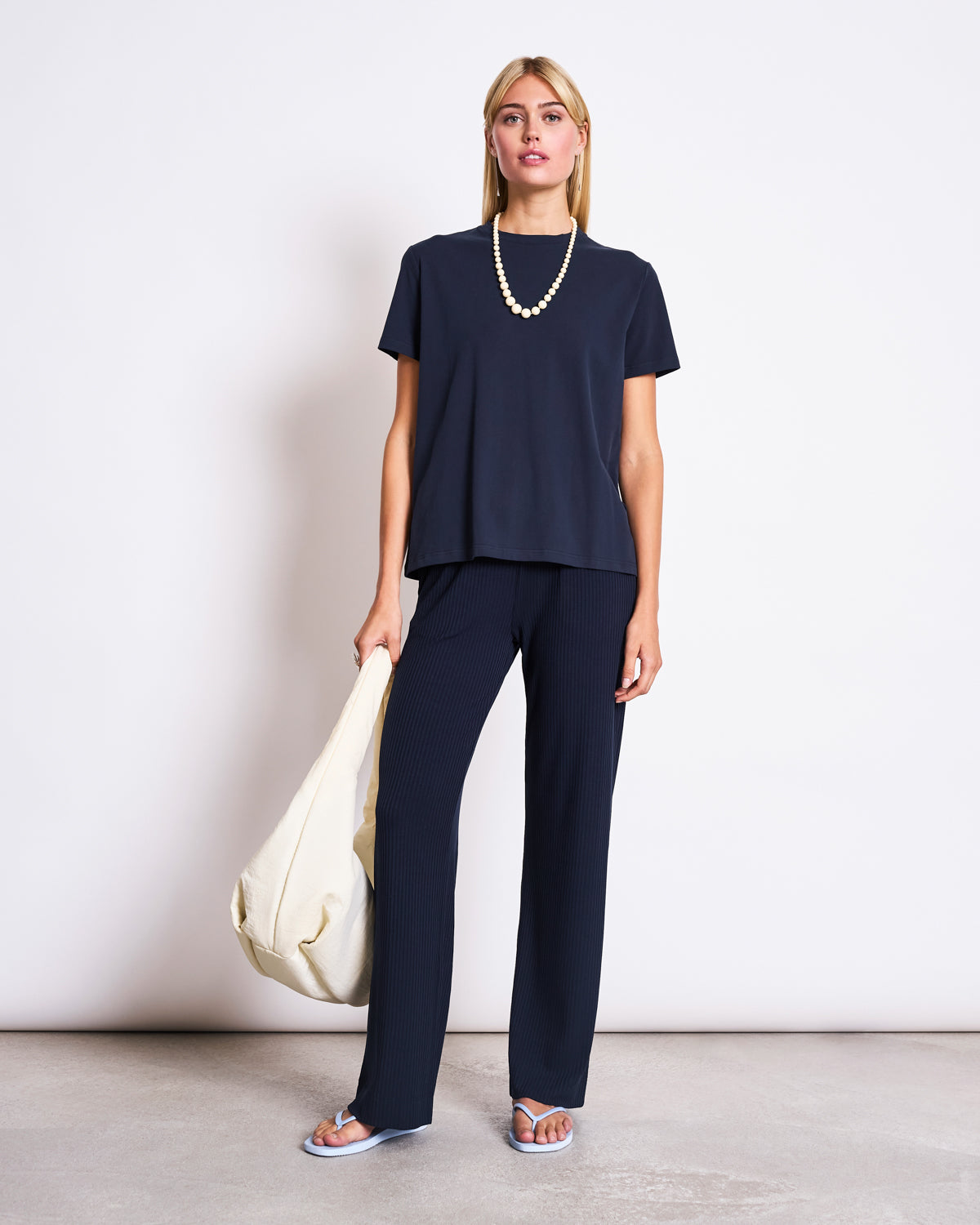 TENCEL™ LYOCELL RIB PANTS SMILLA NIGHTFALL Pants jan-n-june 1