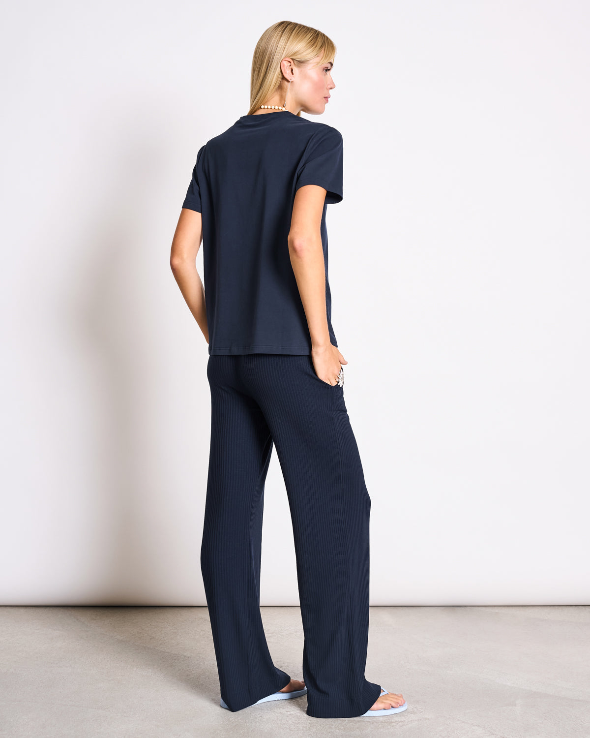 TENCEL™ LYOCELL RIB PANTS SMILLA NIGHTFALL Pants jan-n-june 3