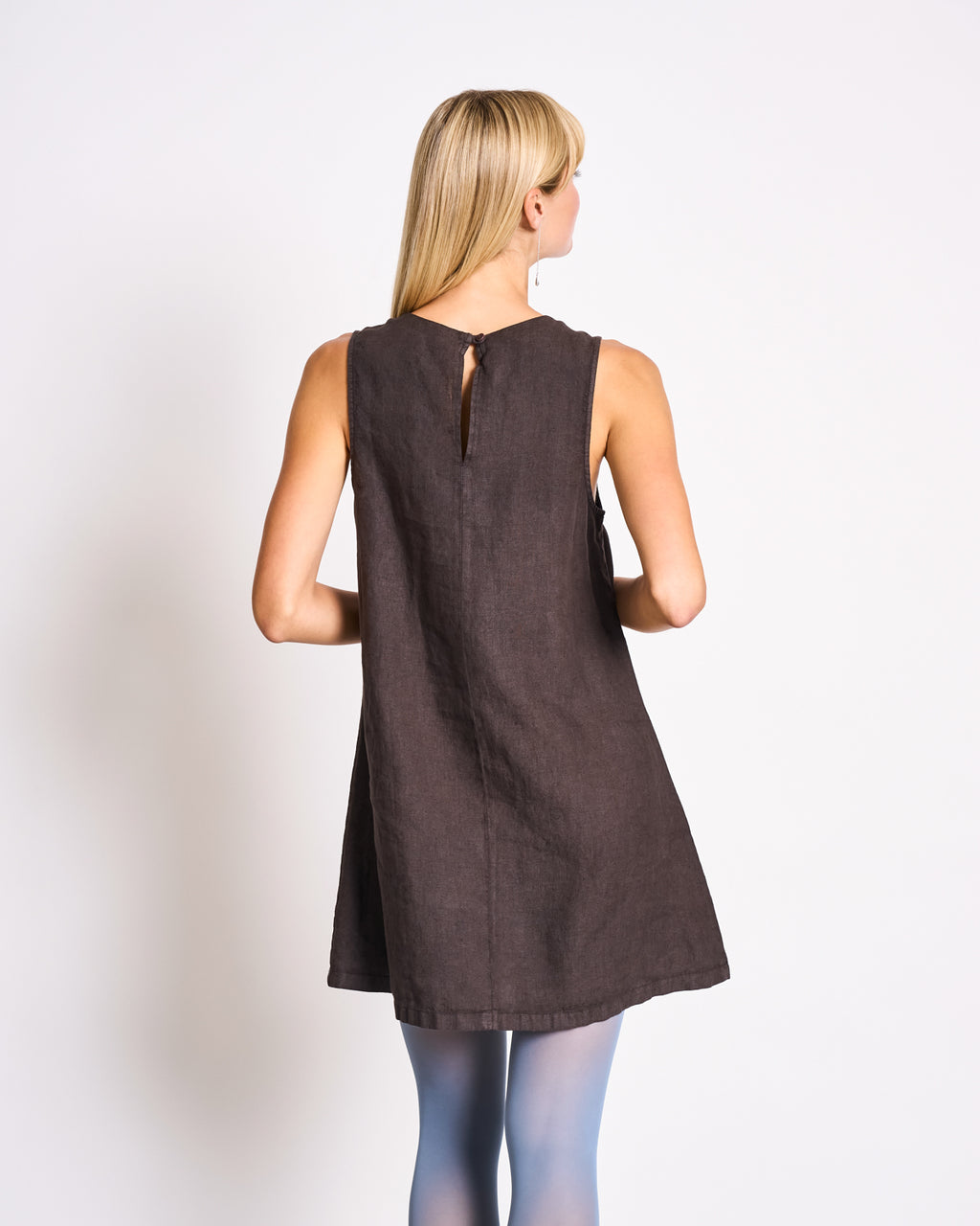 LINEN MINI DRESS SALVIA MUD Dress jan-n-june 3