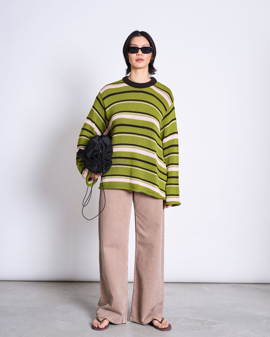 JUMPER SONA SPINACH STRIPED GOTS Sweater jan-n-june 3