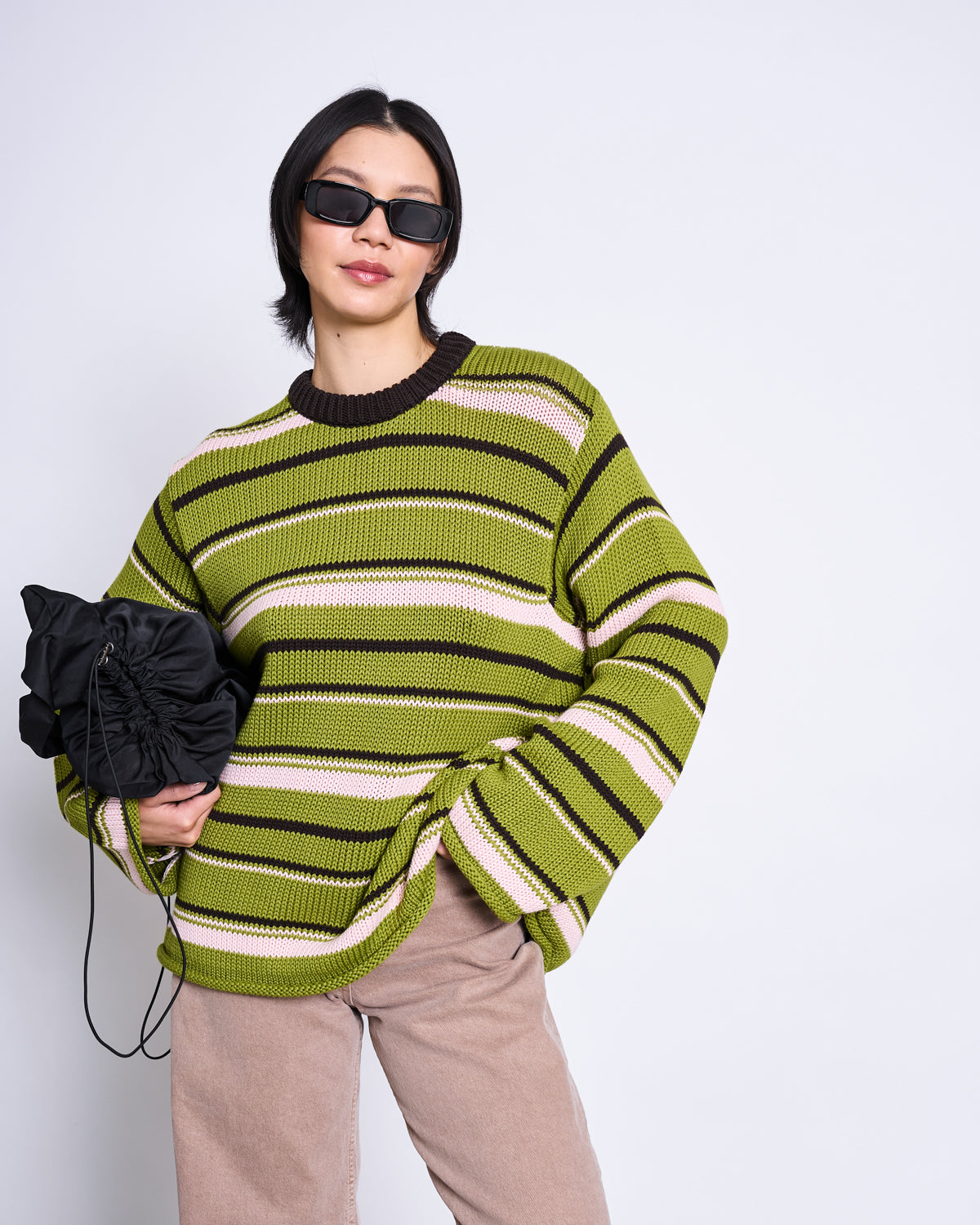 JUMPER SONA SPINACH STRIPED GOTS Sweater jan-n-june 1