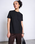 BRUSHED T-SHIRT BOY BLACK GOTS tops jan-n-june 1