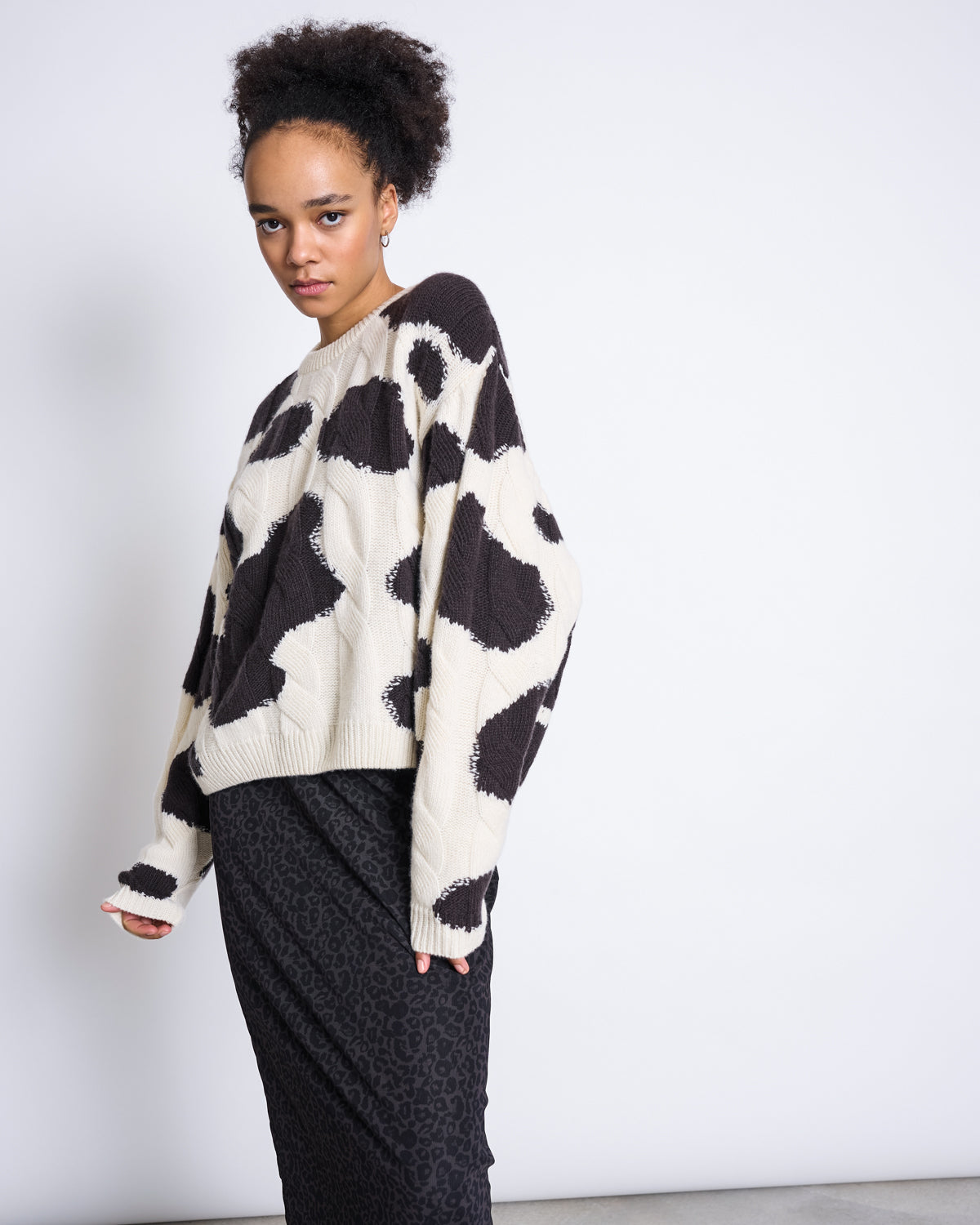 BRAIDED COW JUMPER OREN OFFWHITE ZARTBITTER GOTS Sweater jan-n-june 3