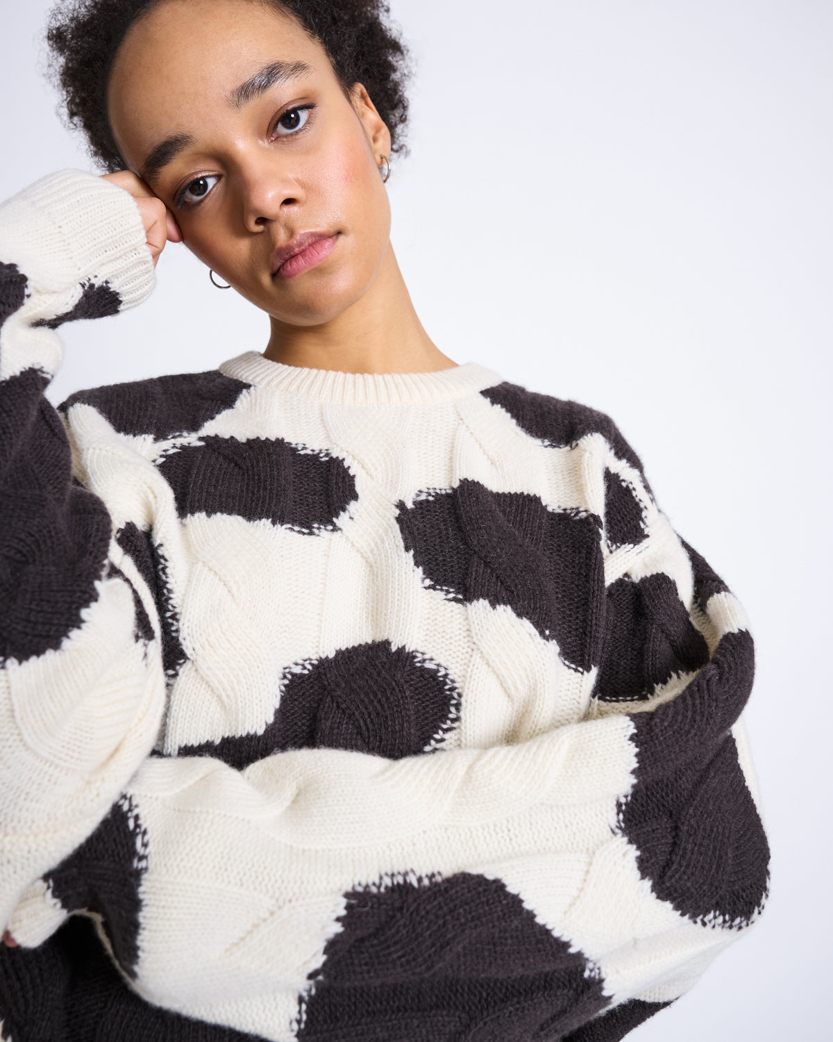 BRAIDED COW JUMPER OREN OFFWHITE ZARTBITTER GOTS Sweater jan-n-june 1