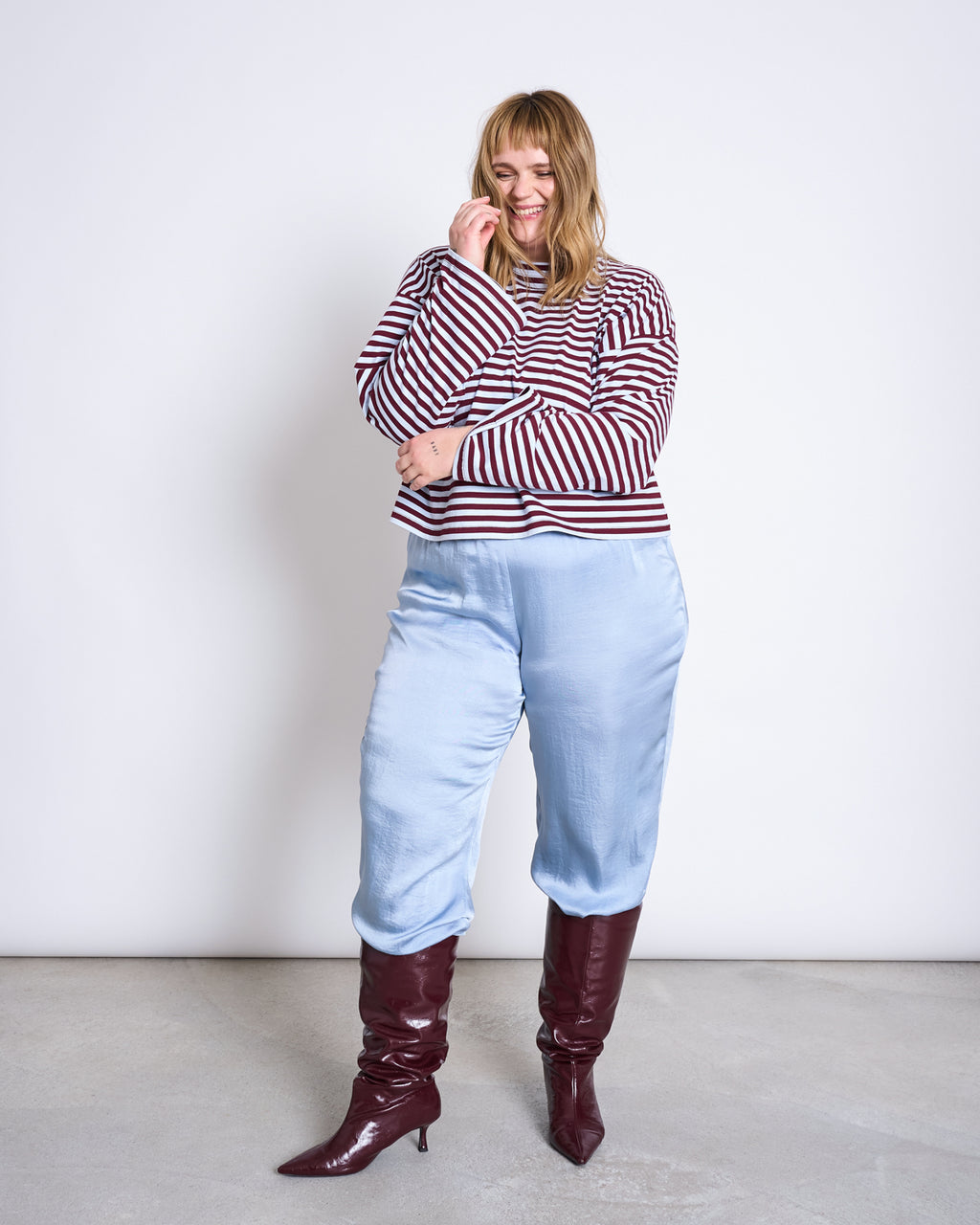 BOXY LONGSLEEVE ANKIRA RED BLUE STRIPED Longsleeve jan-n-june 1