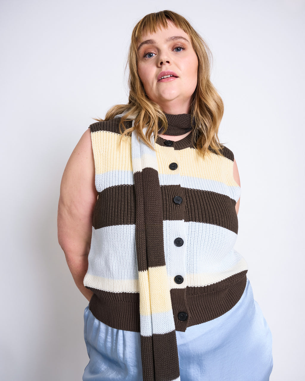 KNIT VEST FRI STRIPED MULTICOLOR GOTS Cardigan jan-n-june 1