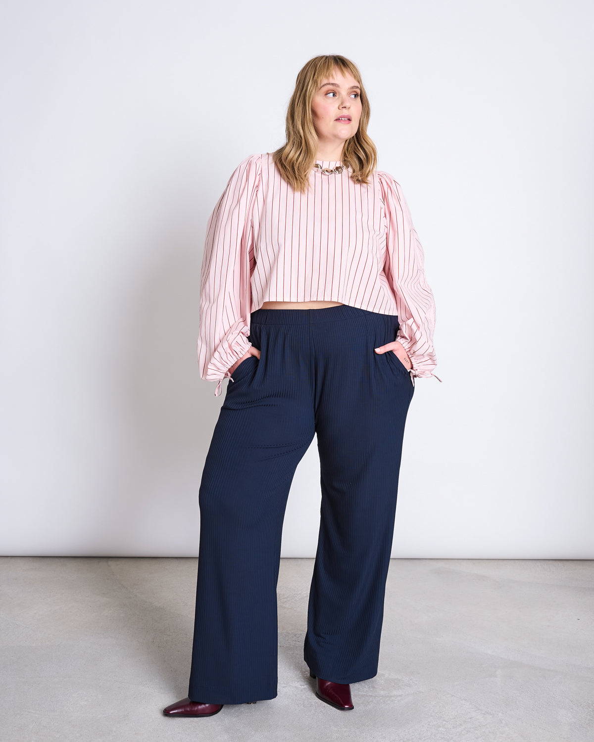 TENCEL™ LYOCELL RIB PANTS SMILLA NIGHTFALL