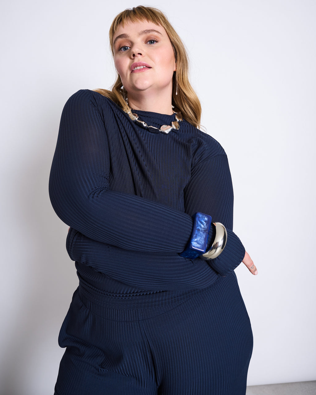 TENCEL™ LYOCELL RIB PANTS SMILLA NIGHTFALL