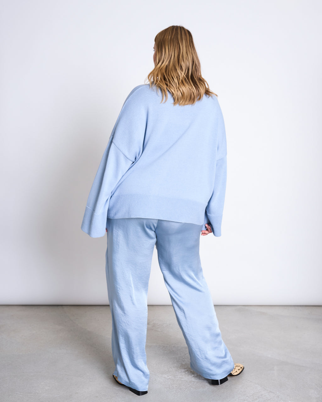 ASYMMETRCIAL KNIT CARDIGAN PEBBLE MID BLUE GOTS Cardigan jan-n-june 4