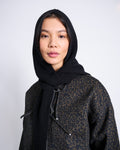 LAMBSWOOL HOODED SCARF NIRA BLACK GOTS Accessories jan-n-june 1