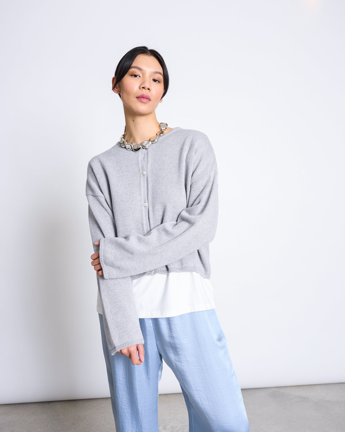 LIGHT CARDIGAN ASAS LIGHT GREY GOTS Cardigan jan-n-june 2