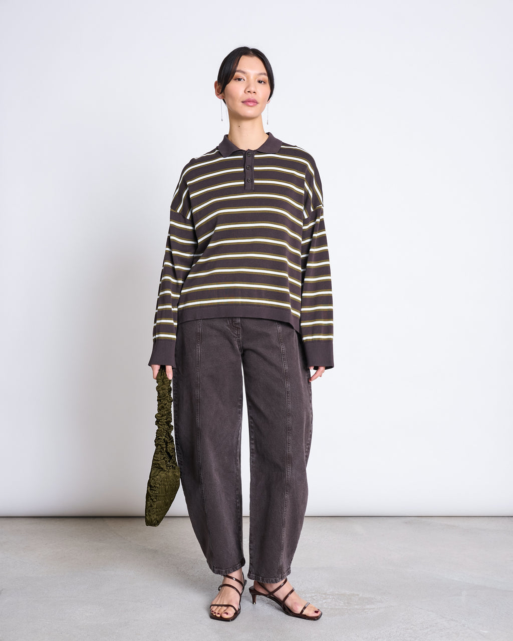 KNIT POLO SWEATER ETTA ZARTBITTER STRIPED GOTS Sweater jan-n-june 3