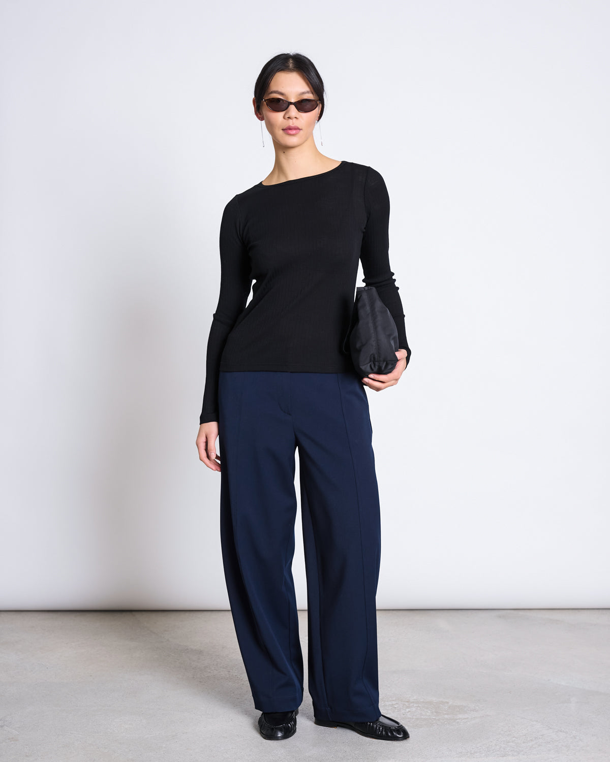 MERINOWOOL RIB LONGSLEEVE TILLA BLACK Longsleeve jan-n-june 2