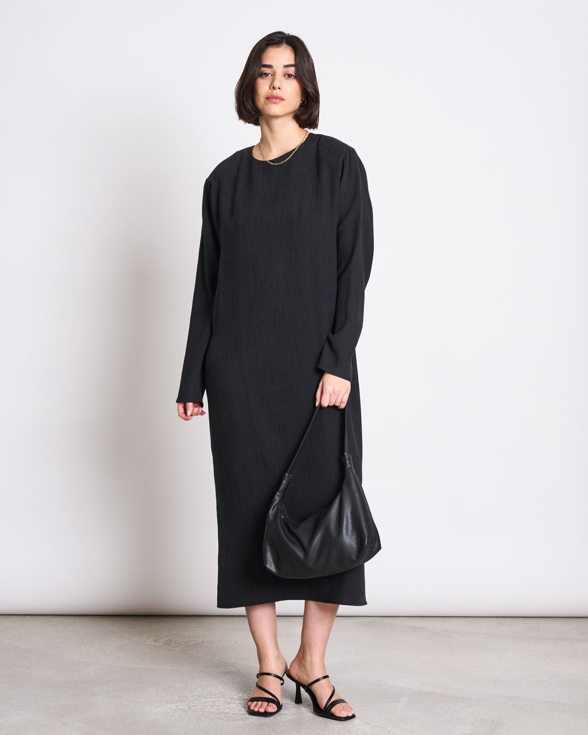 MIDI CRINKLE DRESS DIMMA BLACK jan-n-june 1