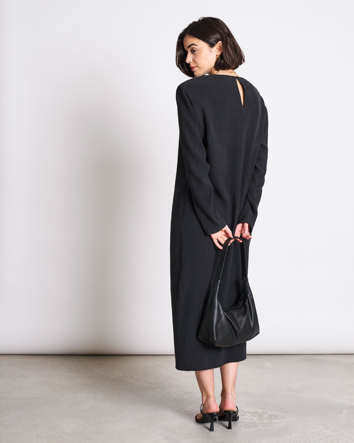 MIDI CRINKLE DRESS DIMMA BLACK jan-n-june 2