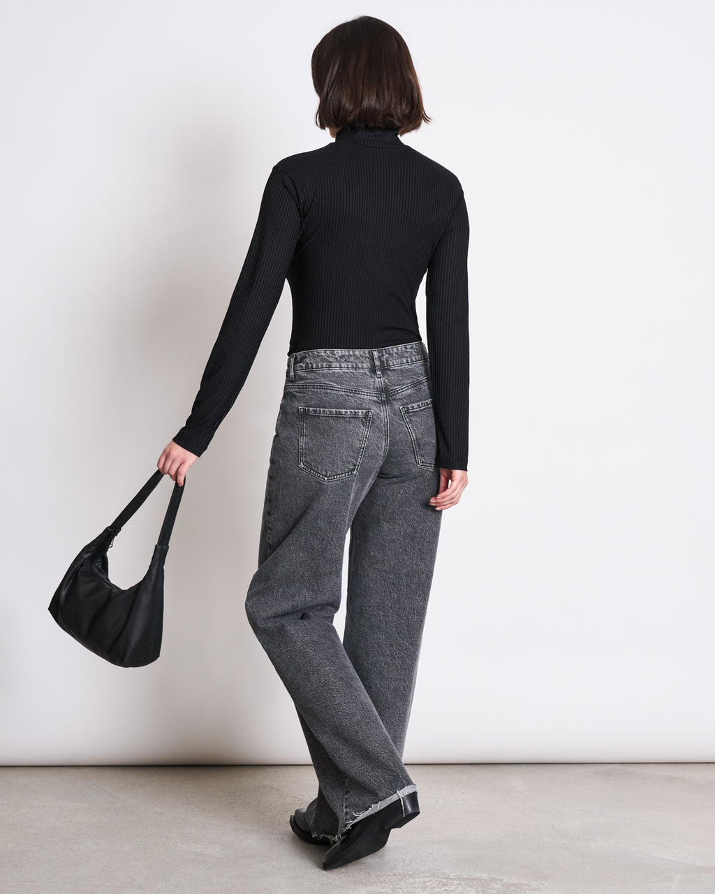 TENCEL™ LYOCELL RIB TURTLENECK MIO BLACK Longsleeve jan-n-june 8