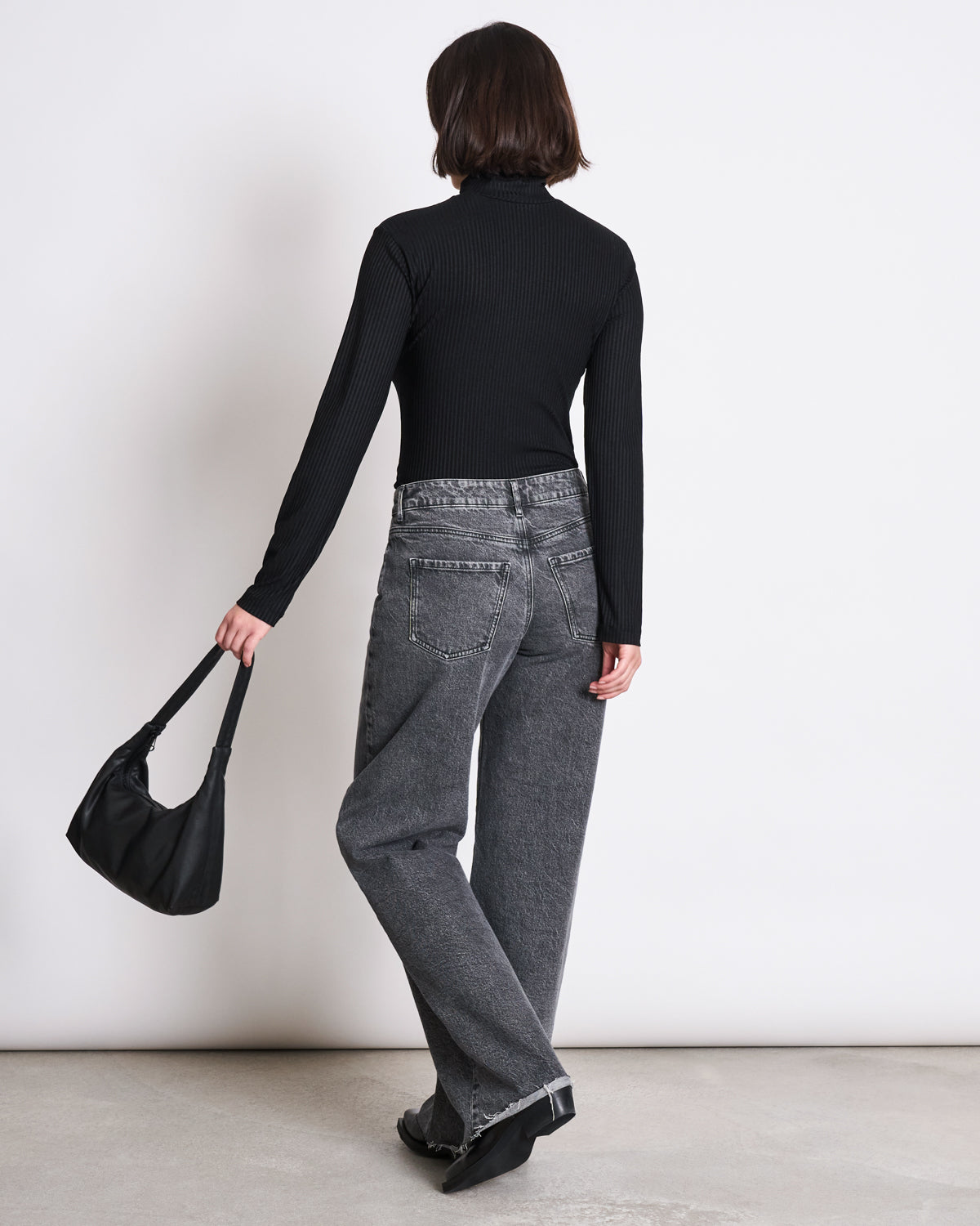 TENCEL™ LYOCELL RIB TURTLENECK MIO BLACK Longsleeve jan-n-june 8
