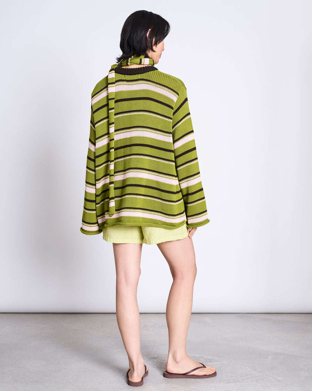 JUMPER SONA SPINACH STRIPED GOTS Sweater jan-n-june 8