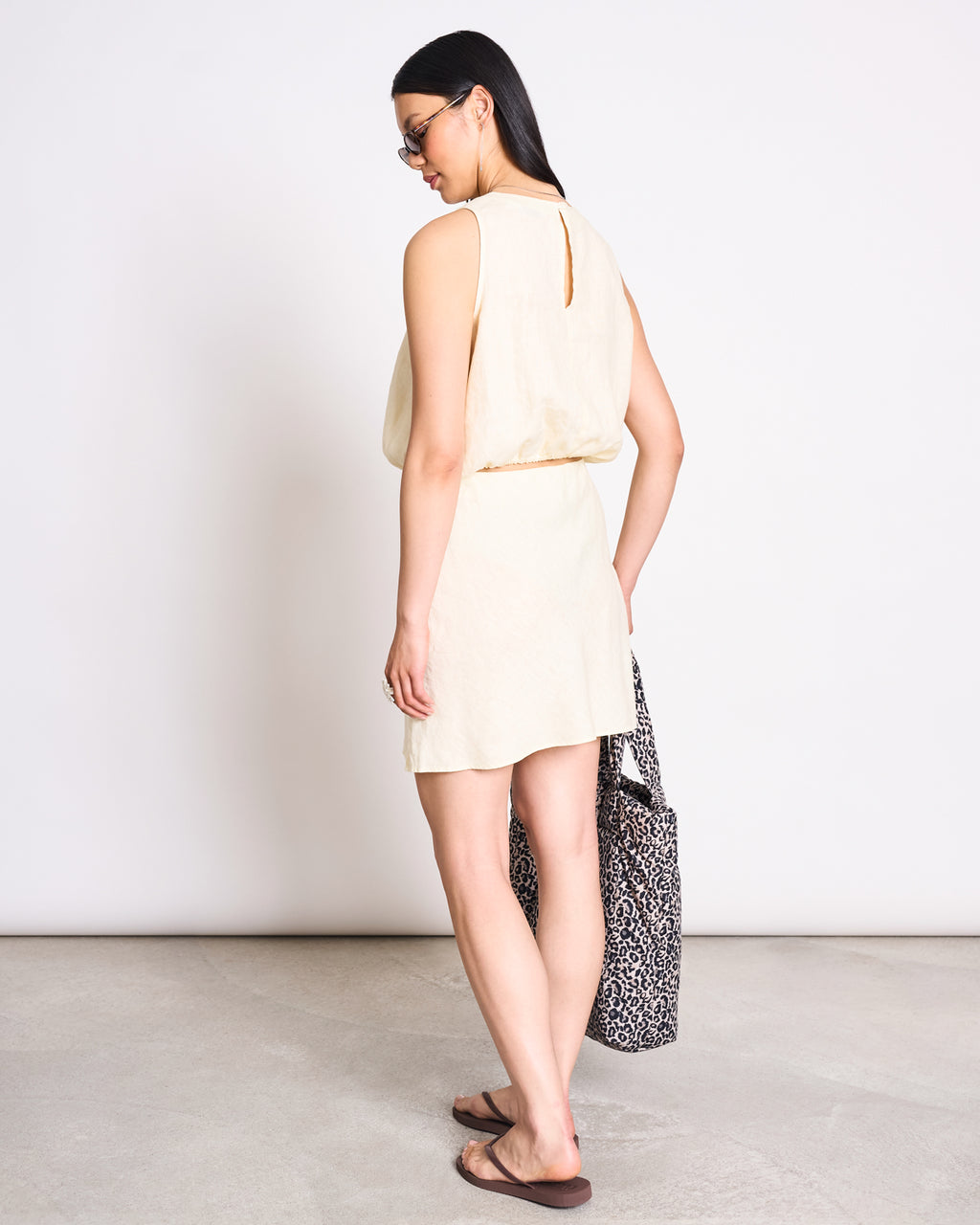 CROPPED LINEN TOP LUPIN BUTTERMILK T-shirt jan-n-june 4