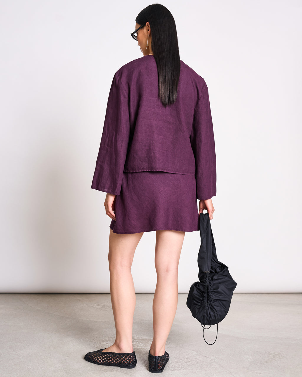 LINEN TIE BLOUSE SKAGEN CHERRY LACQUER Blouse jan-n-june 4