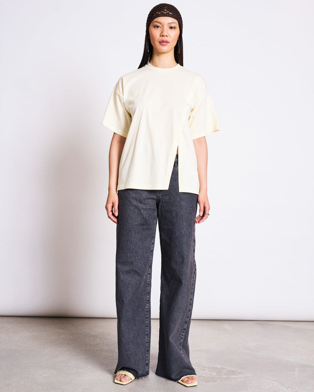 SLITTED T-SHIRT NADIL BUTTERMILK T-shirt jan-n-june 1