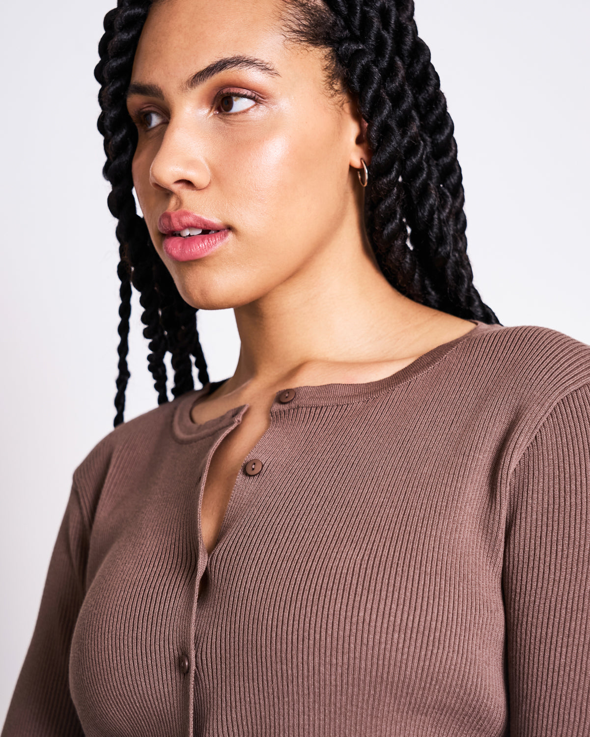 CREWNECK CARDIGAN GLIMT CLAY GOTS Cardigan jan-n-june 3