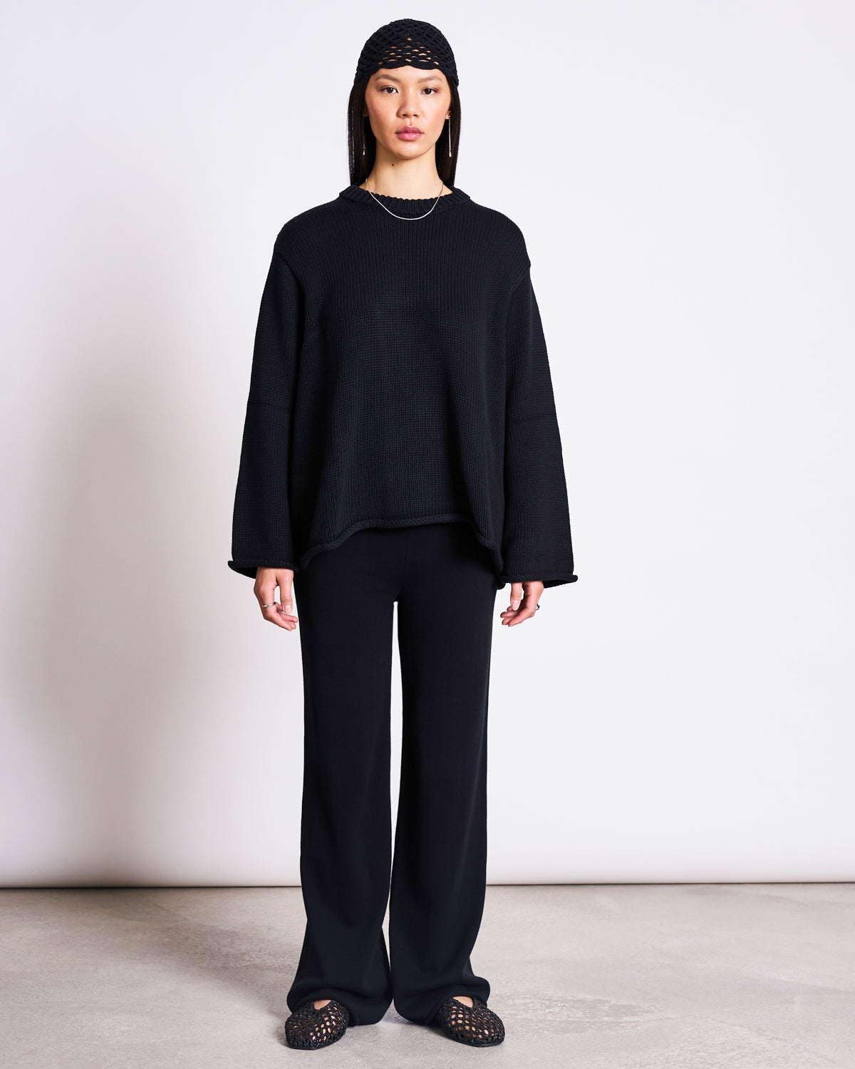 KNIT PANTS ANA BLACK GOTS Knit Pants jan-n-june 1