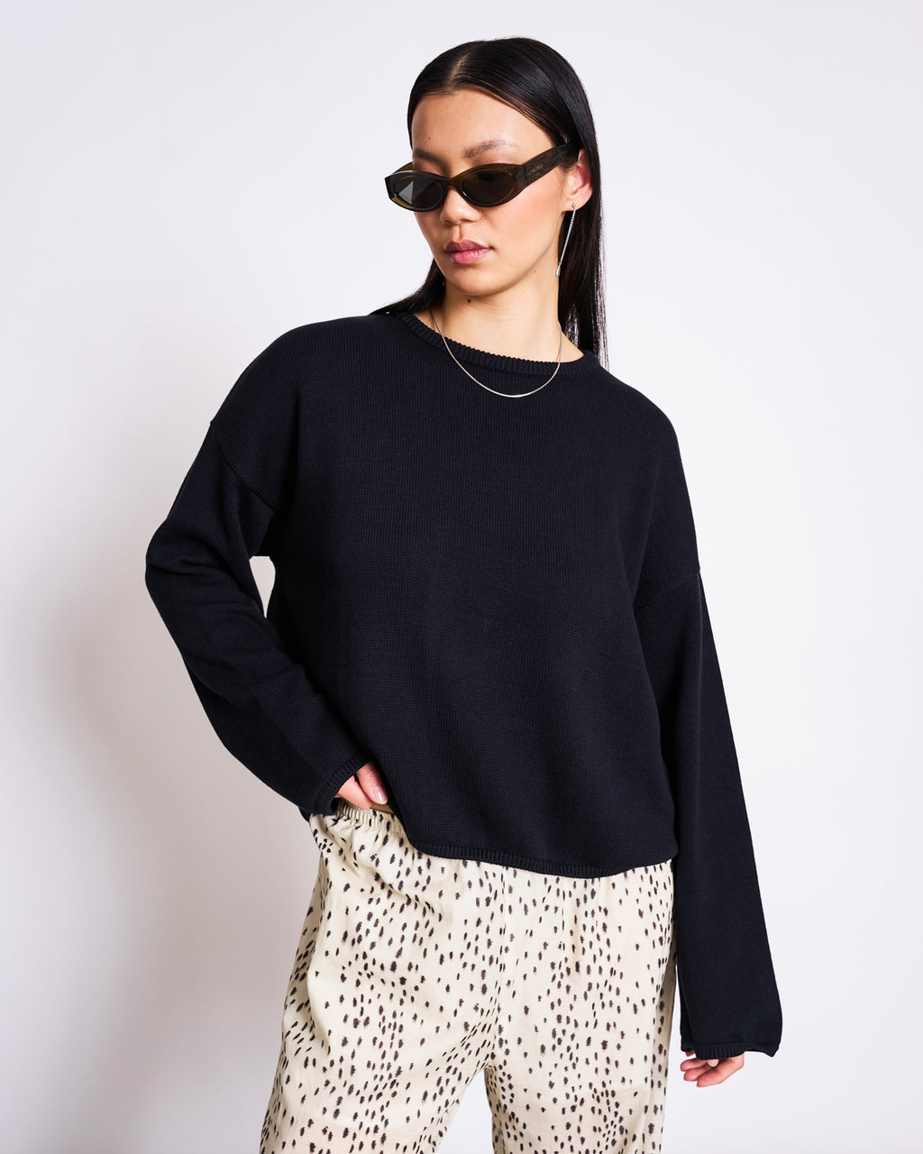 CREWNECK JUMPER HOY BLACK GOTS Cardigan jan-n-june 2